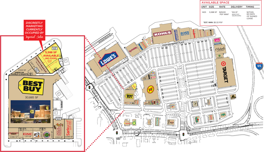 Stafford VA Stafford Marketplace Retail Space For Lease KLNB Retail