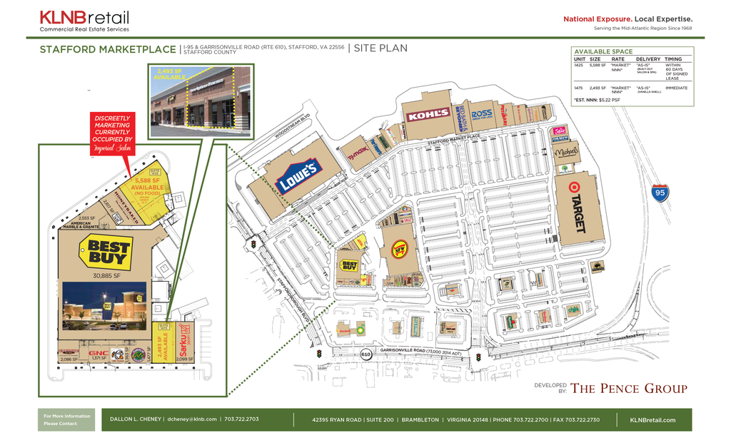 Stafford VA Stafford Marketplace Retail Space For Lease KLNB Retail