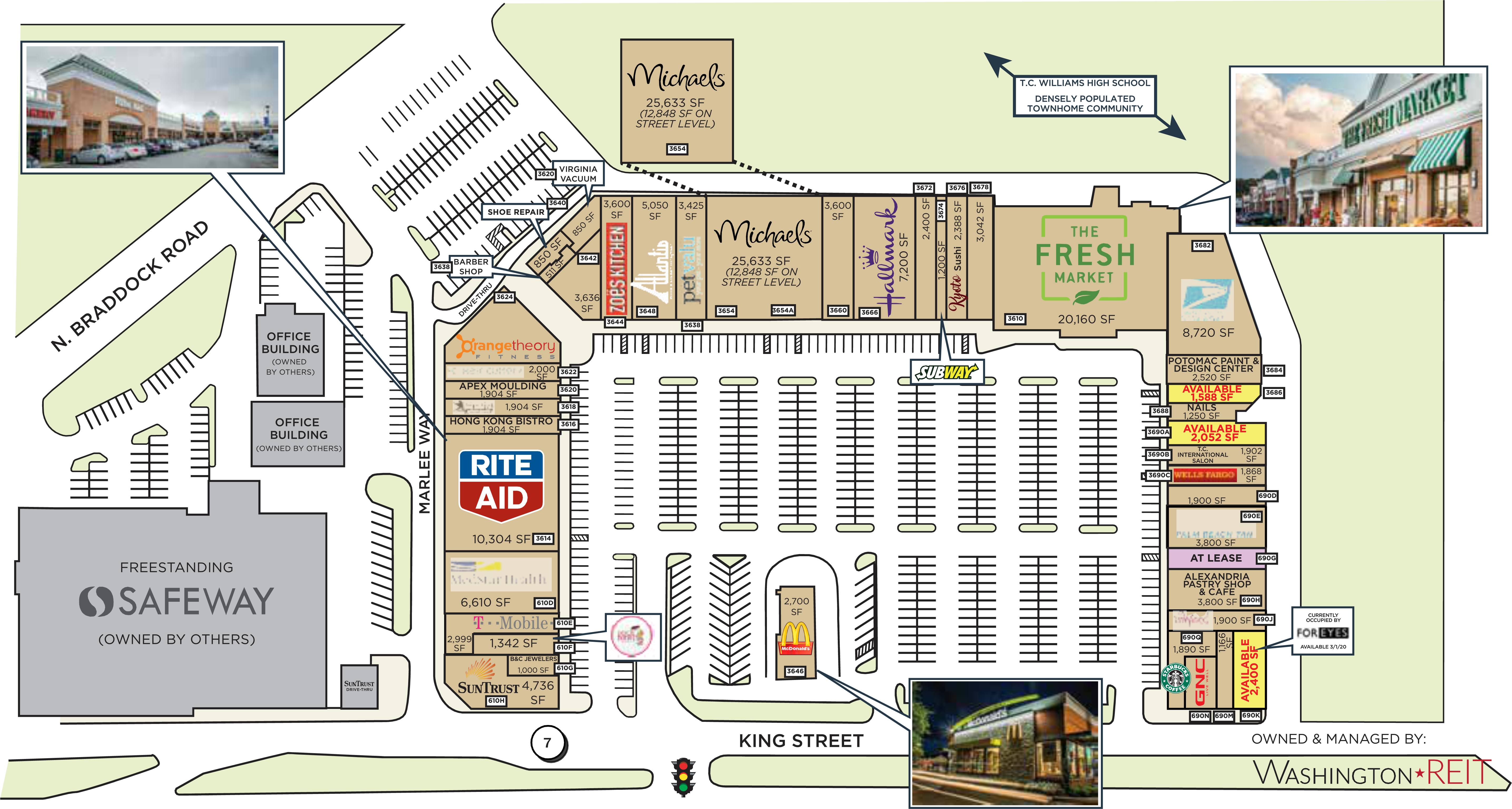 Alexandria VA Bradlee Shopping Center Retail Space For Lease KLNB