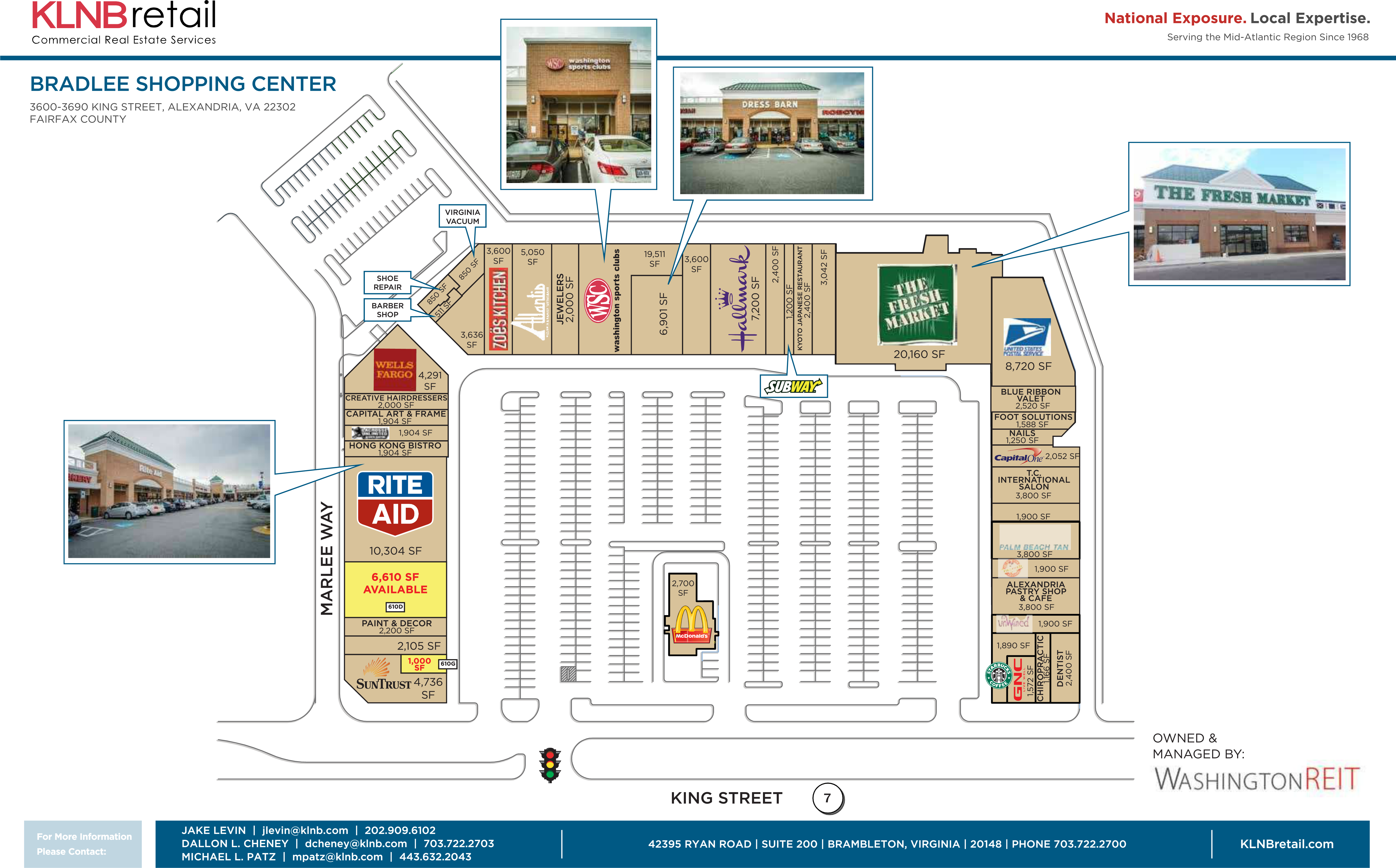 Alexandria VA Bradlee Shopping Center Retail Space For Lease KLNB