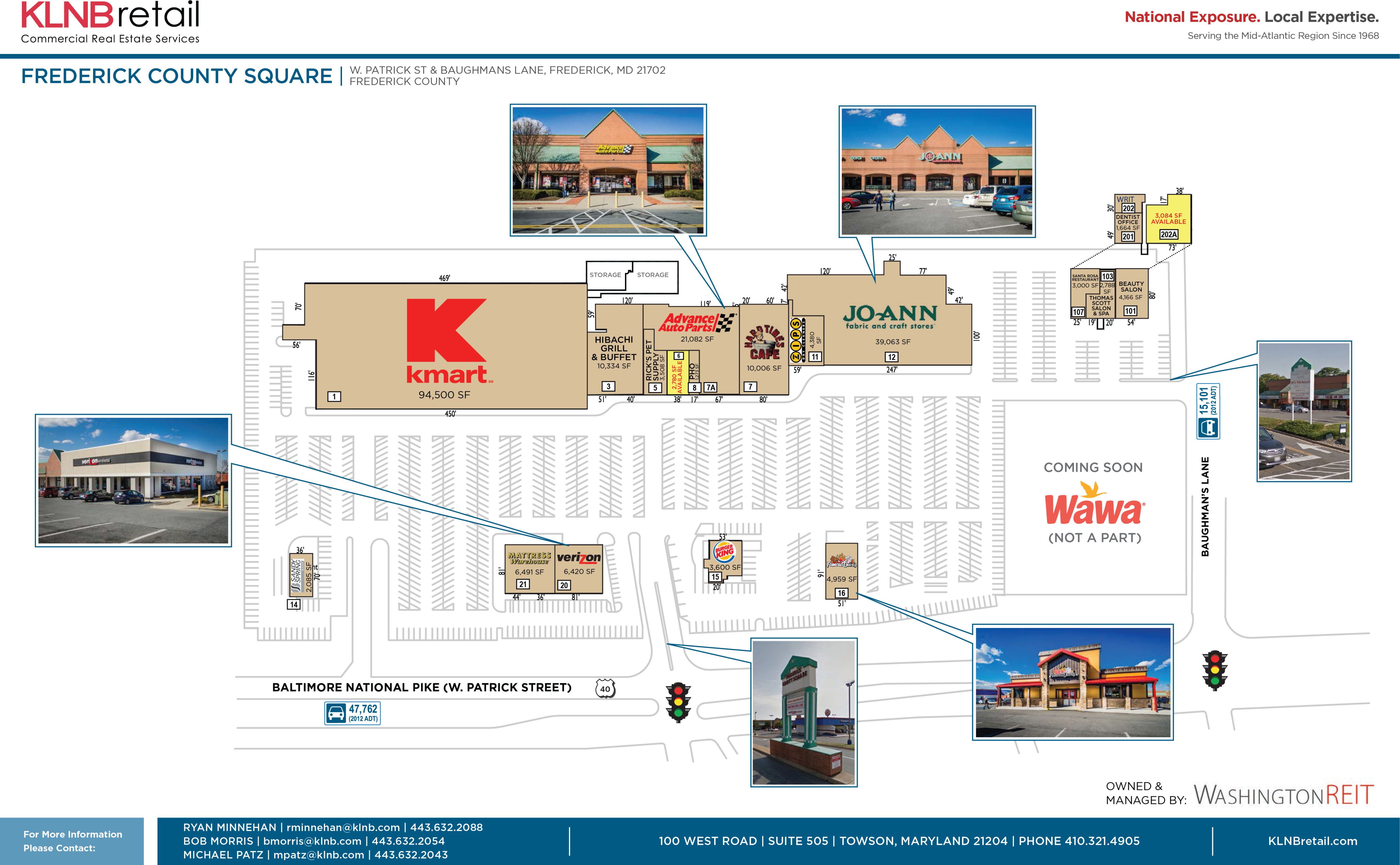 Frederick MD Frederick County Square Retail Space For Lease KLNB